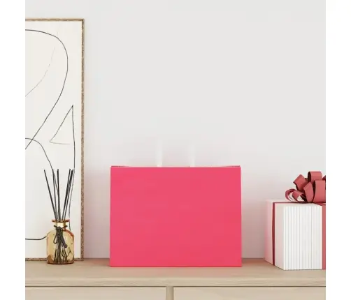 Popieriniai Maišeliai 250Vnt. Su Rankenomis, Rožinis 32X17X25Cm