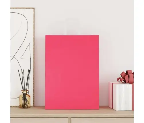 Popieriniai Maišeliai 250Vnt. Su Rankenomis, Rožinis 32X17X44Cm