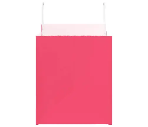 Papīra Maisiņi 250 Gab. Ar Rokturiem, Rozā, 32X22X24 Cm Vidaxl