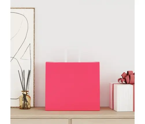 Papīra Maisiņi 250 Gab. Ar Rokturiem, Rozā, 32X22X28 Cm Vidaxl