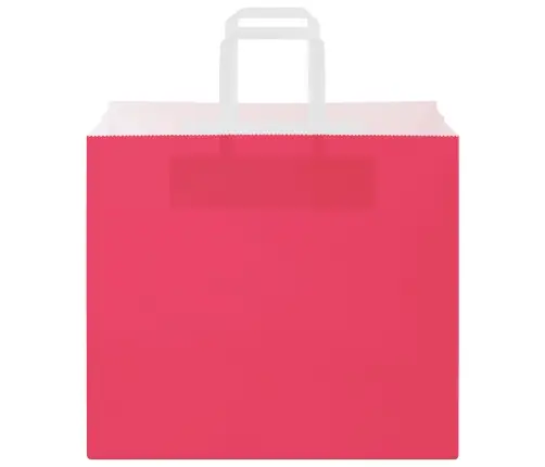 Papīra Maisiņi 250 Gab. Ar Rokturiem, Rozā, 32X22X28 Cm Vidaxl