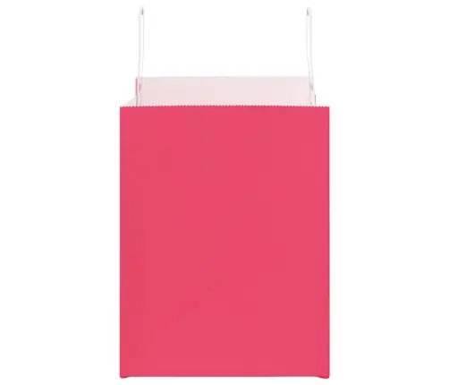 Papīra Maisiņi 250 Gab. Ar Rokturiem, Rozā, 32X22X28 Cm Vidaxl