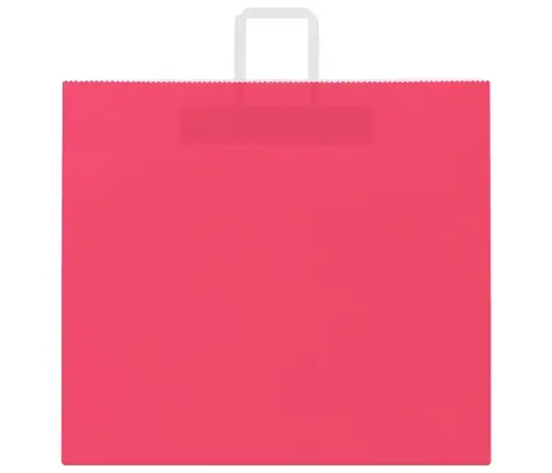 Papīra Maisiņi 250 Gab. Ar Rokturiem, Rozā, 54X15X49 Cm Vidaxl