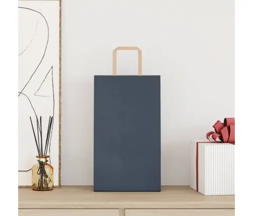 Papīra Maisiņi 50 Gab. Ar Rokturiem, Zili, 21X11X36 Cm Vidaxl