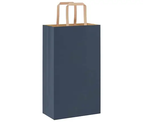 Papīra Maisiņi 50 Gab. Ar Rokturiem, Zili, 21X11X36 Cm Vidaxl