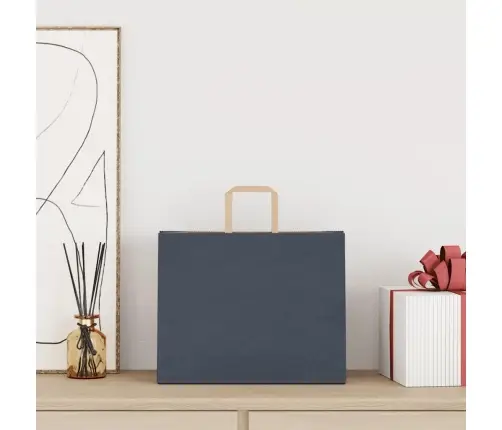 Paberkotid, 50 Tk, Käepidemetega, Sinine, 32X22X24 Cm