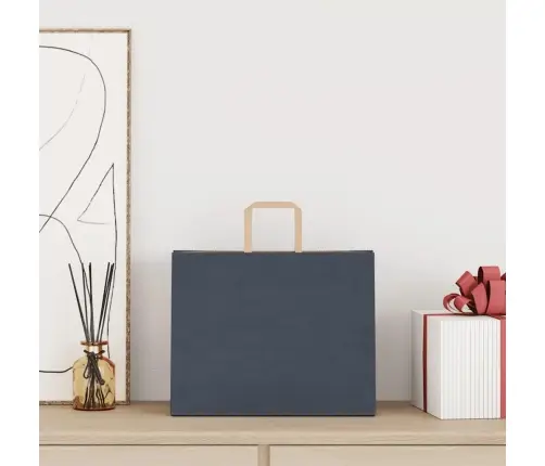 Papīra Maisiņi 250 Gab. Ar Rokturiem, Zili, 32X22X28 Cm Vidaxl