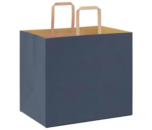 Papīra Maisiņi 250 Gab. Ar Rokturiem, Zili, 32X22X28 Cm Vidaxl