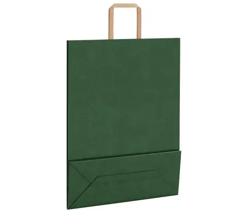 Popieriniai Maišeliai 250Vnt. Su Rankenomis, Žalios, 32X12X42Cm Popieriniai Maišeliai 250Vnt. Su Rankenomis, Žalios, 32X12X42Cm