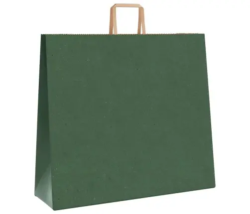 Papīra Maisiņi 250 Gab. Ar Rokturiem, Zaļi, 54X15X49 Cm Vidaxl