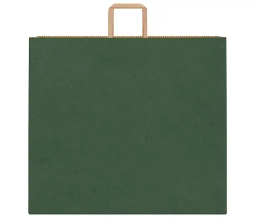 Papīra Maisiņi 250 Gab. Ar Rokturiem, Zaļi, 54X15X49 Cm Vidaxl