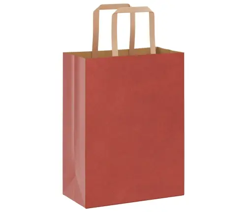 Papīra Maisiņi 50 Gab. Ar Rokturiem, Sarkani, 21X11X28 Cm Vidaxl