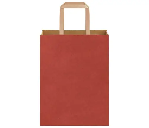 Papīra Maisiņi 50 Gab. Ar Rokturiem, Sarkani, 21X11X28 Cm Vidaxl