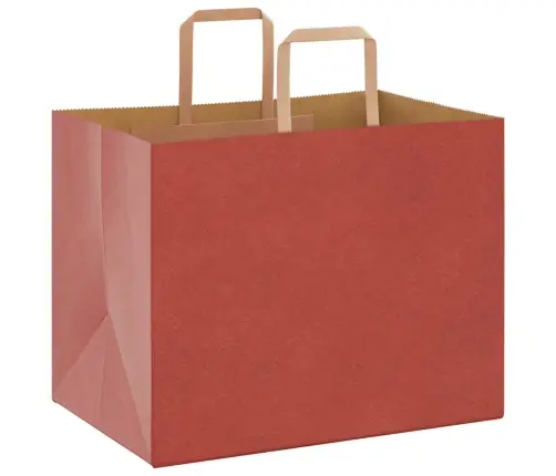 Papīra Maisiņi 50 Gab. Ar Rokturiem, Sarkani, 32X22X24 Cm Vidaxl