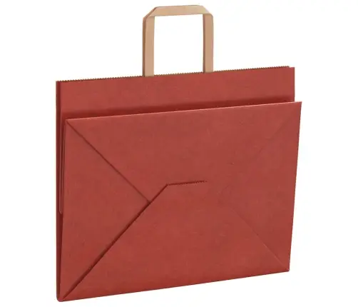 Papīra Maisiņi 50 Gab. Ar Rokturiem, Sarkani, 32X22X24 Cm Vidaxl