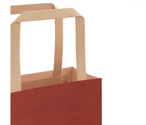 Papīra Maisiņi 50 Gab. Ar Rokturiem, Sarkani, 32X22X24 Cm Vidaxl