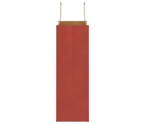 Papīra Maisiņi 250 Gab. Ar Rokturiem, Sarkani, 26X12X35 Cm Vidaxl