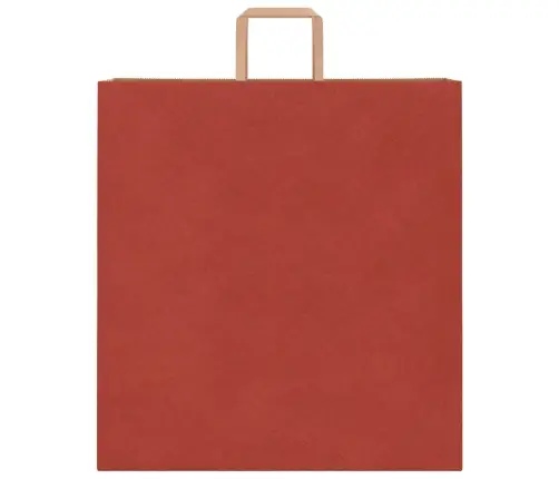 Popieriniai Maišeliai 250Vnt. Su Rankenomis Raudonos 45X17X48Cm