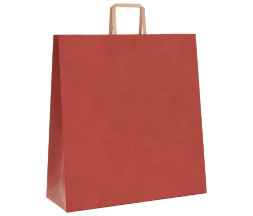 Popieriniai Maišeliai 250Vnt. Su Rankenomis Raudonos 45X17X48Cm