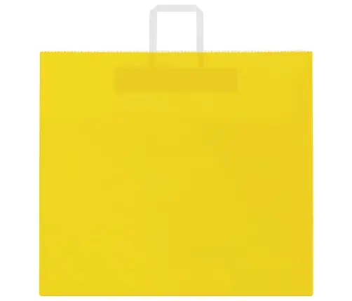 Papīra Maisiņi 50 Gab. Ar Rokturiem, Dzelteni, 54X15X49 Cm Vidaxl
