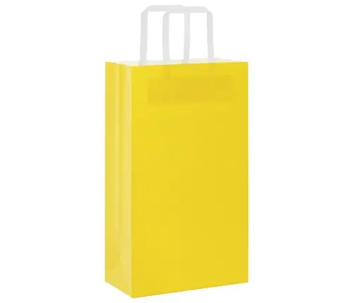 Paberkotid, 250 Tk, Käepidemetega, Kollane, 21X11X36 Cm