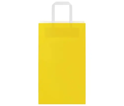 Paberkotid, 250 Tk, Käepidemetega, Kollane, 21X11X36 Cm