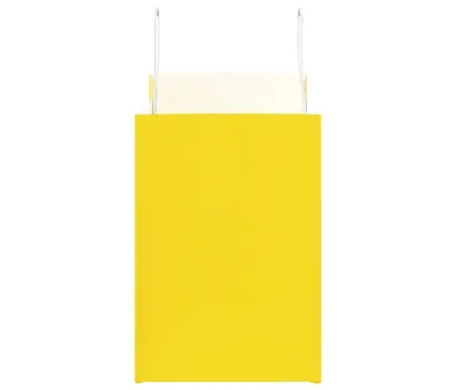 Papīra Maisiņi 250 Gab. Ar Rokturiem, Dzelteni, 32X17X25 Cm Vidaxl