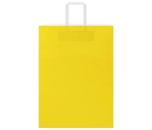 Paberkotid, 250 Tk, Käepidemetega, Kollane, 32X17X44 Cm