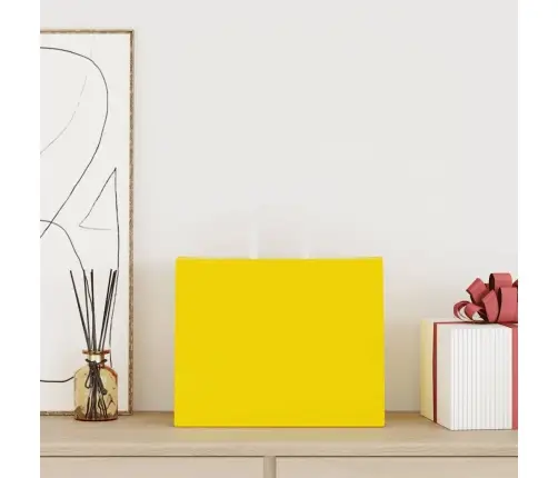 Papīra Maisiņi 250 Gab. Ar Rokturiem, Dzelteni, 32X22X24 Cm Vidaxl