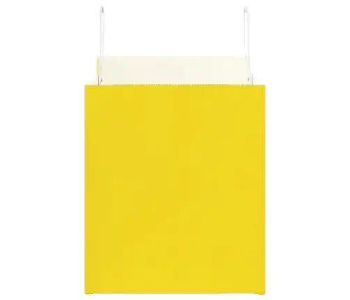 Papīra Maisiņi 250 Gab. Ar Rokturiem, Dzelteni, 32X22X24 Cm Vidaxl