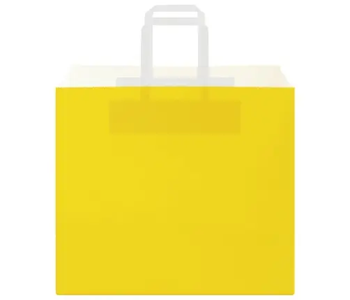 Paberkotid, 250 Tk, Käepidemetega, Kollane, 32X22X28 Cm