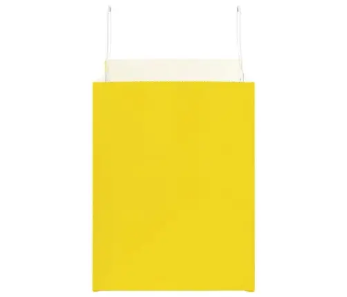 Paberkotid, 250 Tk, Käepidemetega, Kollane, 32X22X28 Cm