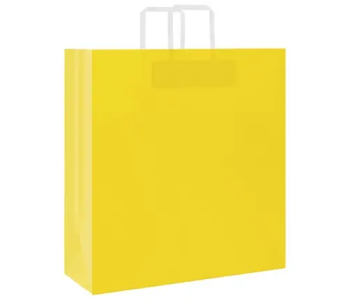 Paberkotid, 250 Tk, Käepidemetega, Kollane, 45X17X48 Cm