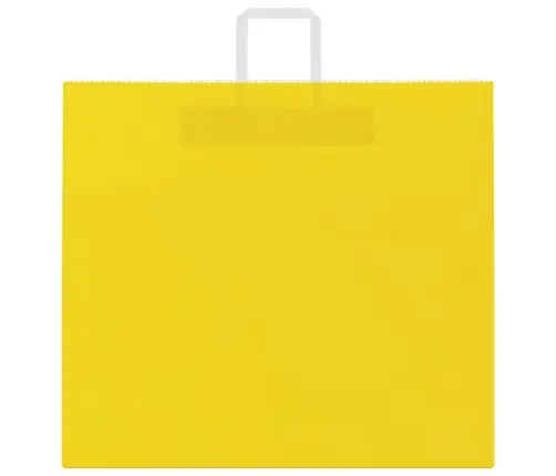 Papīra Maisiņi 250 Gab. Ar Rokturiem, Dzelteni, 54X15X49 Cm Vidaxl