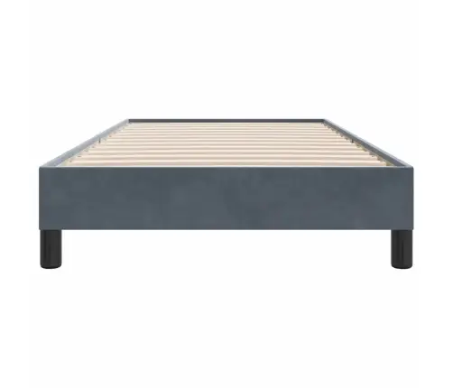 Box Spring Lova Be Čiužinio Tamsiai Pilka 80X210 Cm Aksomas