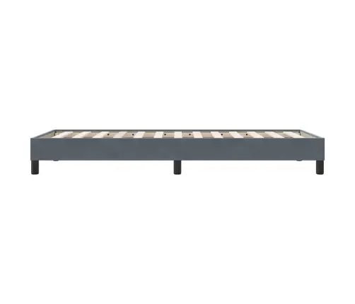 Box Spring Lova Be Čiužinio Tamsiai Pilka 80X210 Cm Aksomas