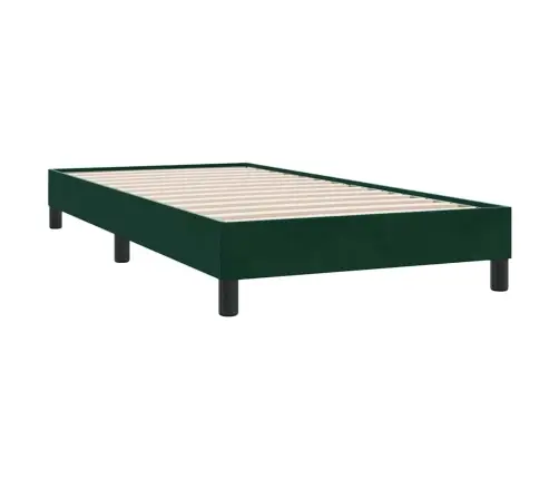 Box Spring Gulta Bez Matrača Tumši Zaļa 80X210 Cm Samts Vidaxl