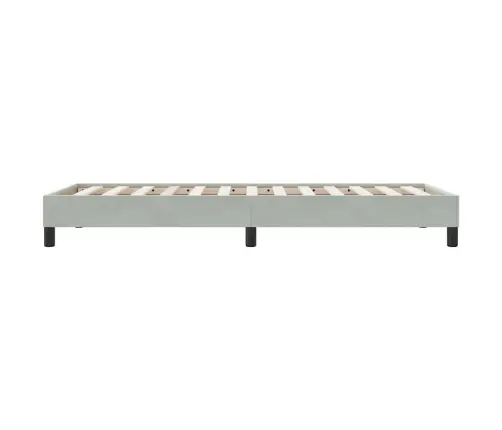 Box Spring Lova Be Čiužinio Šviesiai Pilka 90X210 Cm Aksomas