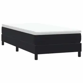 Box Spring Lova Be Čiužinio Juoda 90X210 Cm Aksomas