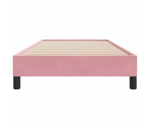 Box Spring Gulta Bez Matrača Rozā 90X210 Cm Samts Vidaxl