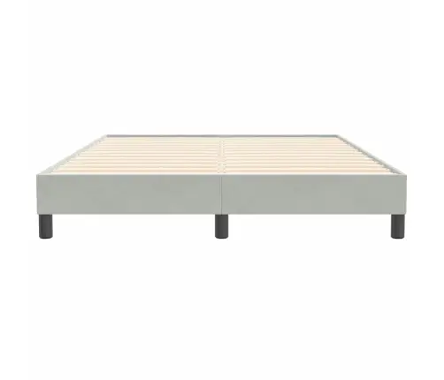 Lova Su Spyruoklėmis Be Čiužiniu, Pilka, 140X210 cm Aksomas