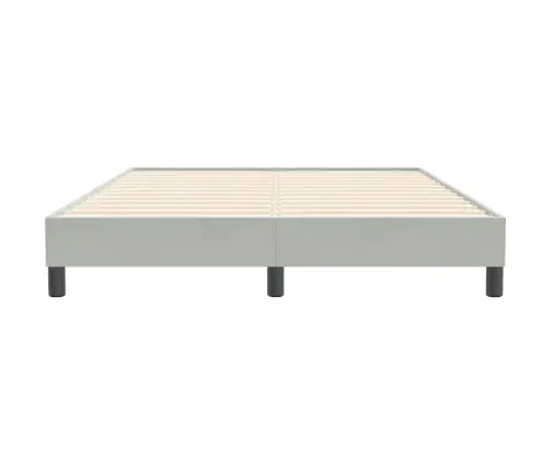 Box Vedruvoodi Ilma Madratsita Helehall 160X210 Cm Samet