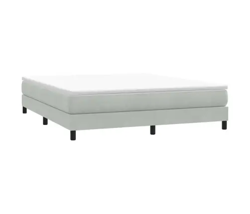 Box Vedruvoodi Ilma Madratsita Helehall 180X210 Cm Samet