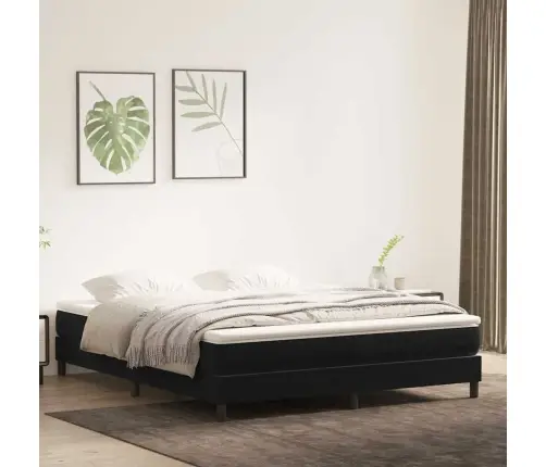 Box Vedruvoodi Ilma Madratsita Must 180X210 Cm Samet