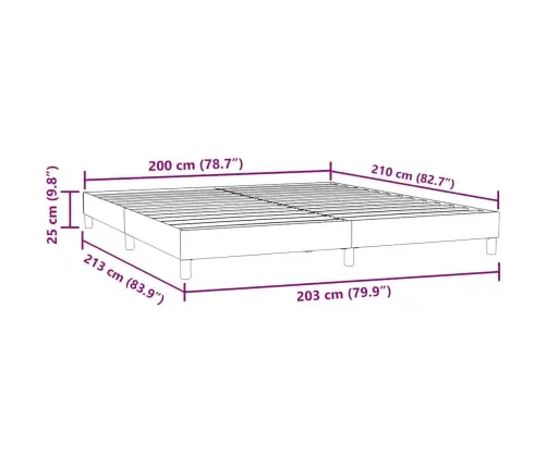 Box Vedruvoodi Ilma Madratsita Helehall 200X210 Cm Samet