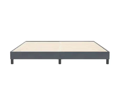 Box Spring Gulta Bez Matrača Tumši Pelēka 200X210 Cm Samts Vidaxl