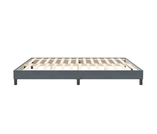 Box Spring Gulta Bez Matrača Tumši Pelēka 200X210 Cm Samts Vidaxl