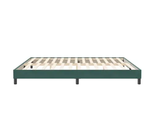 Box Spring Gulta Bez Matrača Tumši Zaļa 200X210 Cm Samts Vidaxl