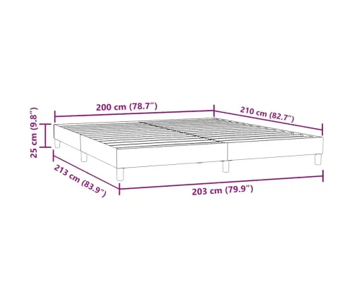 Box Spring Gulta Bez Matrača Tumši Zaļa 200X210 Cm Samts Vidaxl