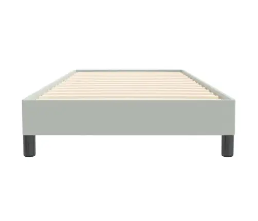 Box Spring Gulta Bez Matrača Gaiši Pelēka 100X220 Cm Samts Vidaxl